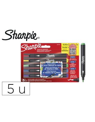 Rotulador sharpie acrylic punta redonda blister...