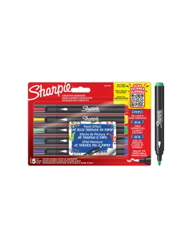 Rotulador sharpie acrylic punta redonda blister...