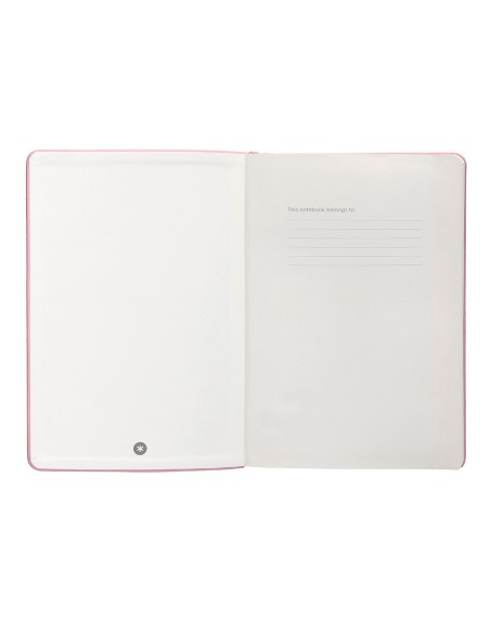 Cuaderno con gomilla antartik notes tapa dura a5 hojas rayas rosa pastel 100 hojas 80 gr fsc