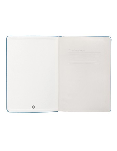 Cuaderno con gomilla antartik notes tapa dura a5 hojas puntos azul claro 100 hojas 80 gr fsc