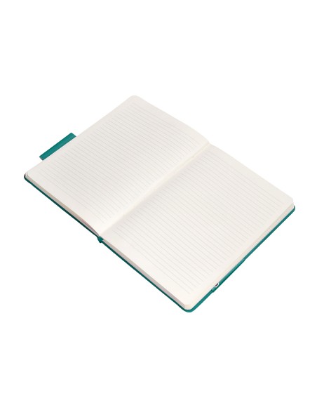 Cuaderno con gomilla antartik notes tapa dura a5 hojas rayas verde aguamarina 100 hojas 80 gr fsc