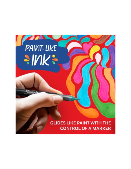 Rotulador sharpie acrylic punta redonda blister de 5 unidades colores surtidos