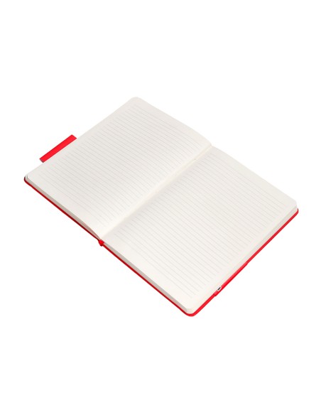 Cuaderno con gomilla antartik notes tapa dura a5 hojas rayas rojo 100 hojas 80 gr fsc