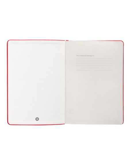 Cuaderno con gomilla antartik notes tapa dura a5 hojas lisas rojo 100 hojas 80 gr fsc