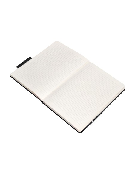 Cuaderno con gomilla antartik notes tapa dura a5 hojas rayas negro 100 hojas 80 gr fsc