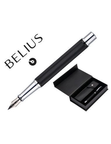 Pluma y estuche belius turbo aluminio textura...