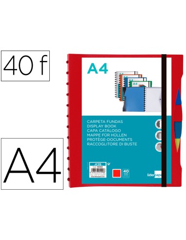 Carpeta liderpapel a4 con 40 fundas...