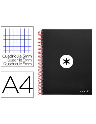 Cuaderno espiral a4 micro antartik tapa forrada...