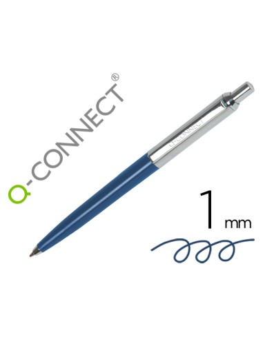 Boligrafo q-connect premium metalico retractil...