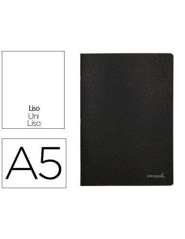 Libreta liderpapel tapa negra a5 80 hojas 60gr...
