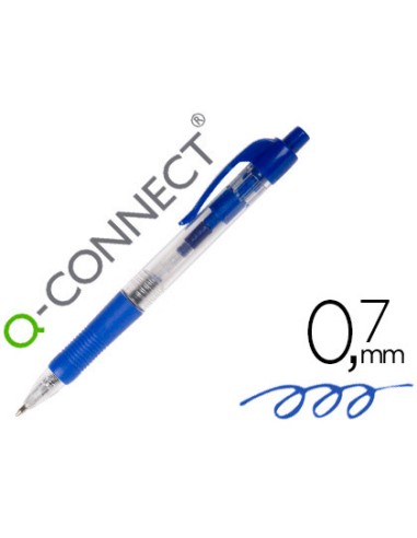 Boligrafo q-connect retractil con sujecion de...