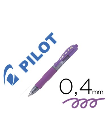 Boligrafo pilot g-2 pixie violeta tinta gel...
