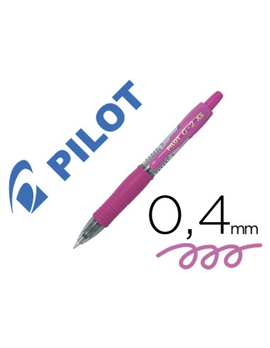 Boligrafo pilot g-2 pixie rosa tinta gel...