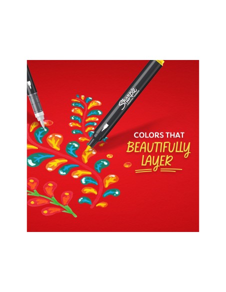Rotulador sharpie acrylic punta redonda blister de 5 unidades colores surtidos