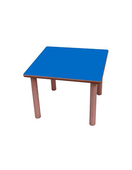 Mesa madera mobetuc t1 cuadrada con tapa laminada haya 60x60 cm
