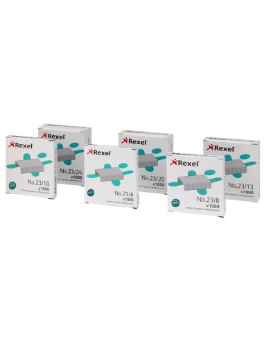 Grapas rexel 23/8 acero caja de 1000 unidades