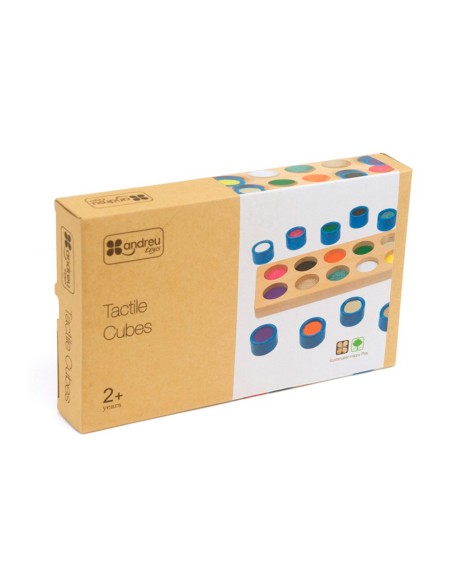Juego didactico andreutoys cubos tactiles 10 texturas