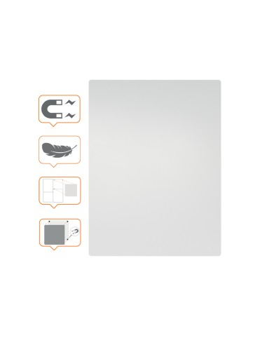 Pizarra blanca nobo modular sin marco acero...