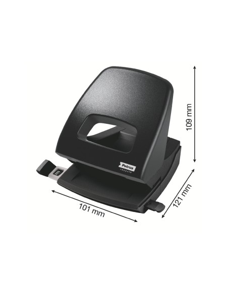 Taladrador petrus 85 recycle negro capacidad 25 hojas