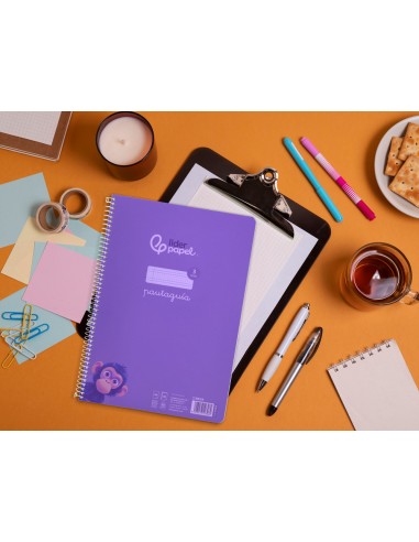 Cuaderno espiral liderpapel a4 pautaguia tapa...