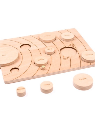 Juego didactico andreutoys sistema solar madera