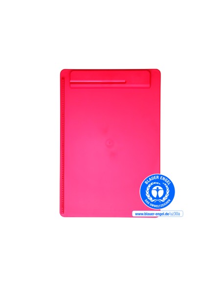 Portanotas maul go din a4 plastico reciclado con pinza color rojo