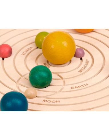 Juego didactico andreutoys sistema solar 3d madera