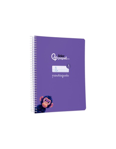 Cuaderno espiral liderpapel a5 pautaguia tapa...