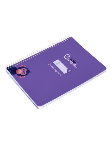 Cuaderno espiral liderpapel a5 pautaguia tapa...