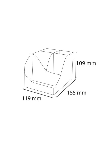 Cubilete portalapices exacompta skandi plastico reciclado color nude 155x119x109 mm