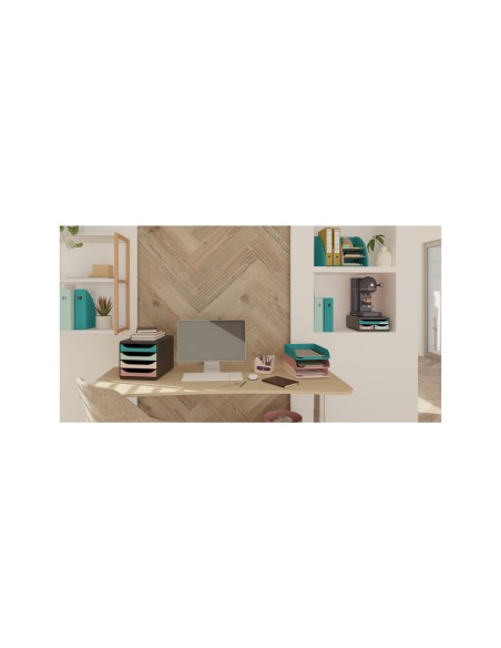 Cubilete portalapices exacompta skandi plastico reciclado color nude 155x119x109 mm