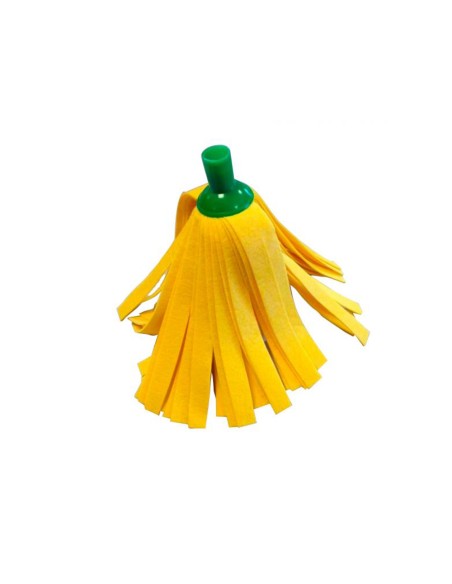 Fregona de tiras amarillas super absorbente uso domestico y profesional