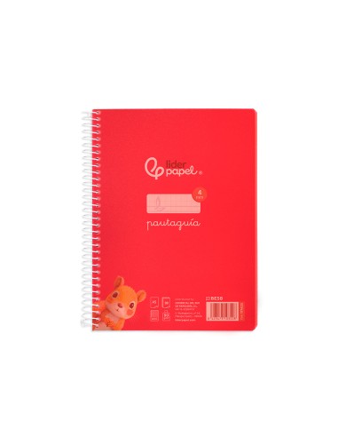 Cuaderno espiral liderpapel a5 pautaguia tapa...