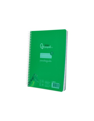 Cuaderno espiral liderpapel a5 pautaguia tapa...