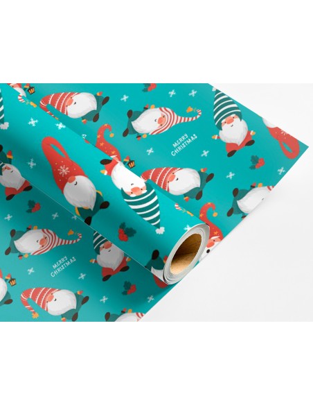 Papel de regalo liderpapel navidad rollo ancho 70 cm longitud 2 m gramaje 60 g diseños surtidos c-2025