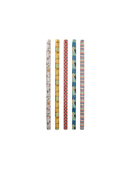Papel de regalo liderpapel todo año rollo ancho 70 cm longitud 2 mt gramaje 60 gr diseños surtidos b-2025