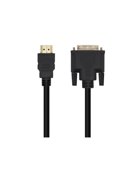 Cable aisens dvi a hdmi dvi18+1/m-hdmi a/m full hd color negro longitud 1,8 m