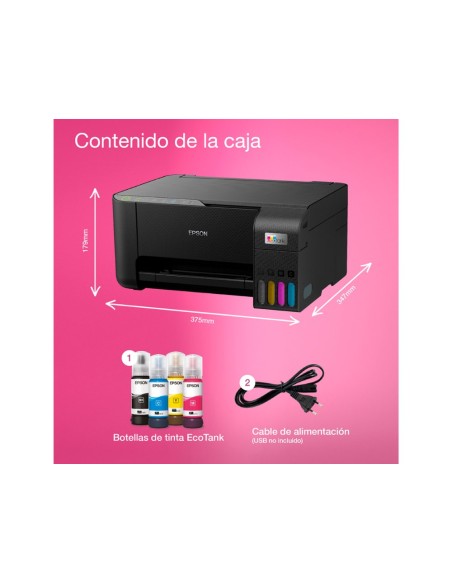 Equipo multifuncion epson ecotank et-2860 tinta color din a4 33 ppm negro / 15 ppm color wifi impresora escaner