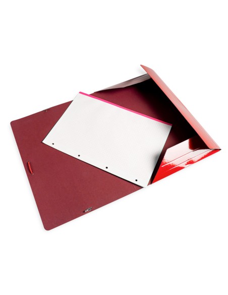 Carpeta liderpapel gomas din a3 tres solapas carton plastificado 800 gr colores surtidos