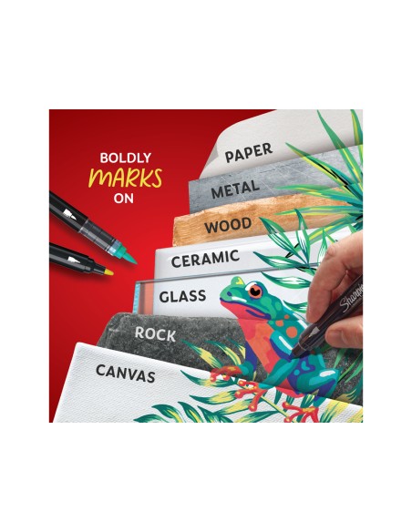Rotulador sharpie acrylic punta redonda blister de 5 unidades colores surtidos