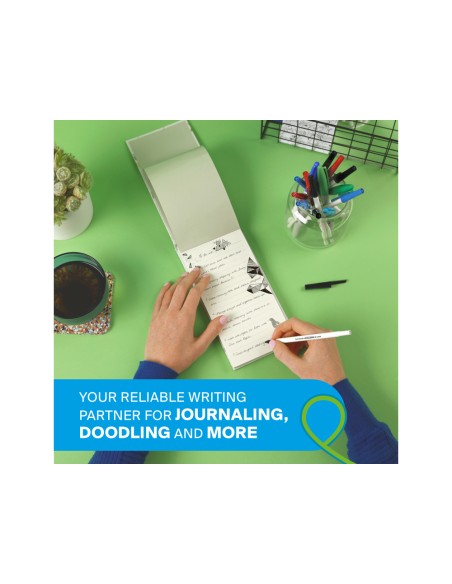 Boligrafo paper mate kilometrico punta 1 mm plastico reciclado 80% color negro