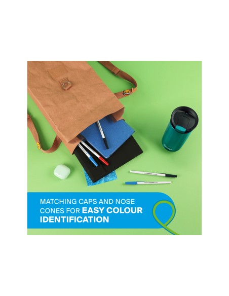 Boligrafo paper mate kilometrico punta 1 mm plastico reciclado 80% color negro