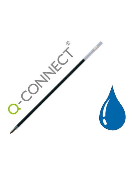 Recambio boligrafo extensible q-connect kf00233 azul