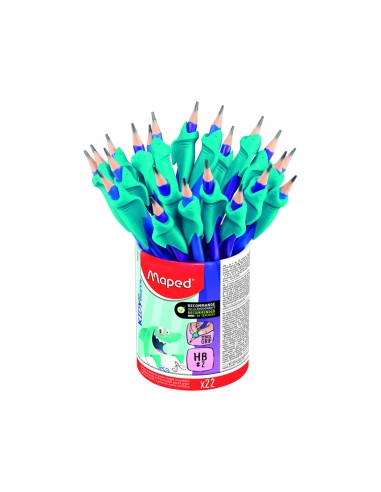 Lapices de grafito maped hb con goma borrar +...