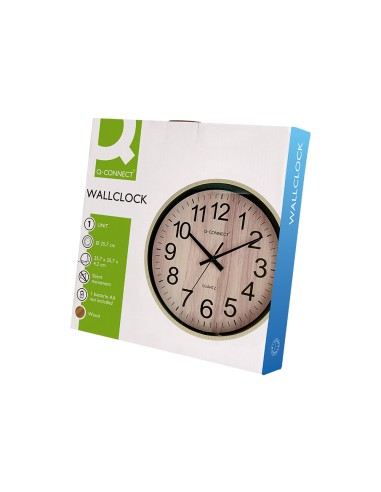 Reloj q-connect de pared de plastico redondo...