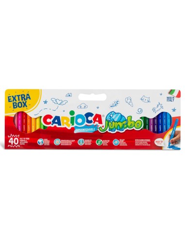 Rotulador carioca jumbo punta gruesa caja de 40...