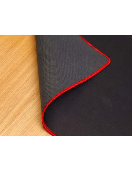 Alfombrilla para raton q-connect xxl negra con borde rojo 900x400 mm