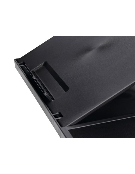 Soporte q-connect ancho para portatil movil raton hasta 17\" ajustable 7 angulos diferentes color negro