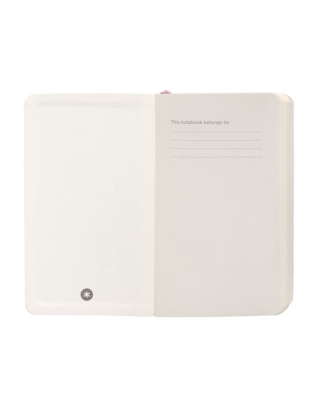 Cuaderno con gomilla antartik notes tapa blanda a6 hojas lisas rosa pastel 100 hojas 80 gr fsc