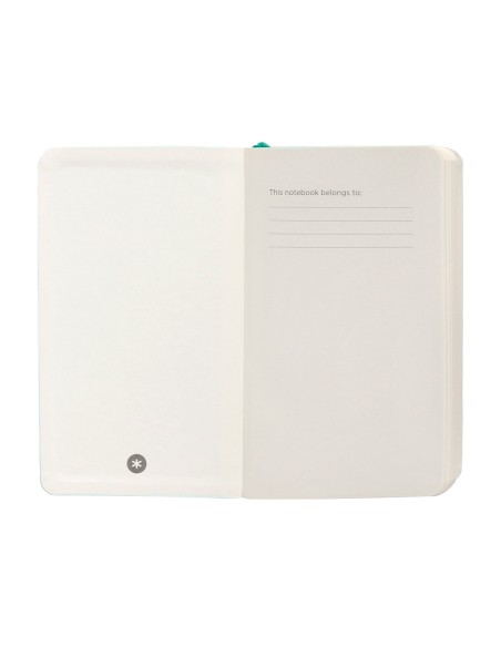 Cuaderno con gomilla antartik notes tapa blanda a6 cuadricula turquesa 100 hojas 80 gr fsc